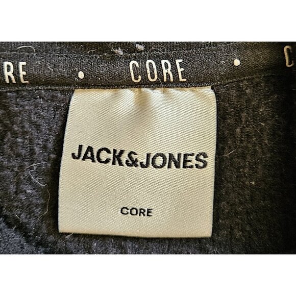 Jack & Jones Core Mens L Black Pullover Sweatshirt Hoodie - Picture 7 of 13